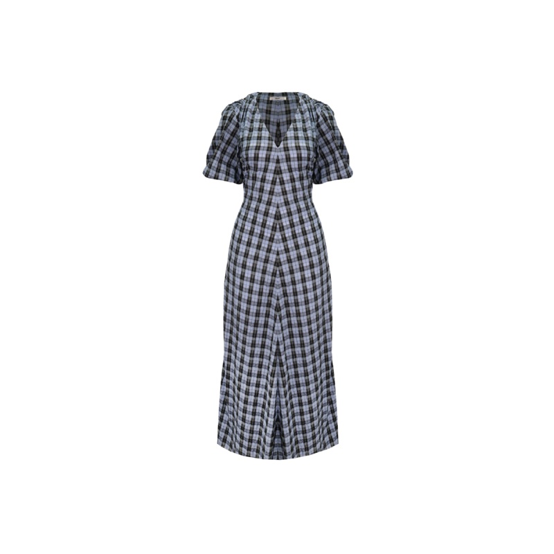 MOLLY DRESS BLUE TARTAN|4|6|8|10|12|14|16|18|20