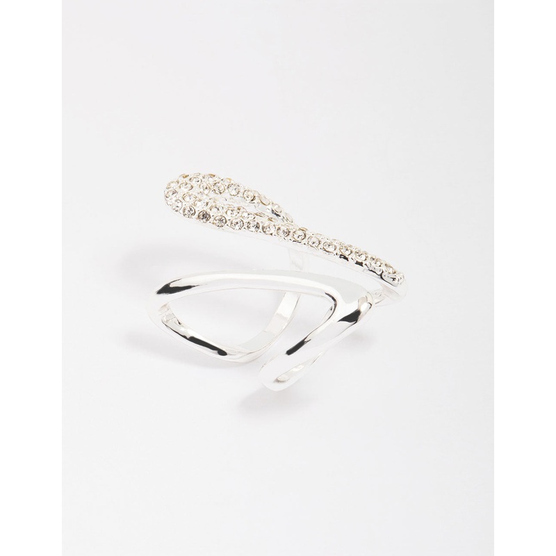 Silver Plated Bling Split Ring