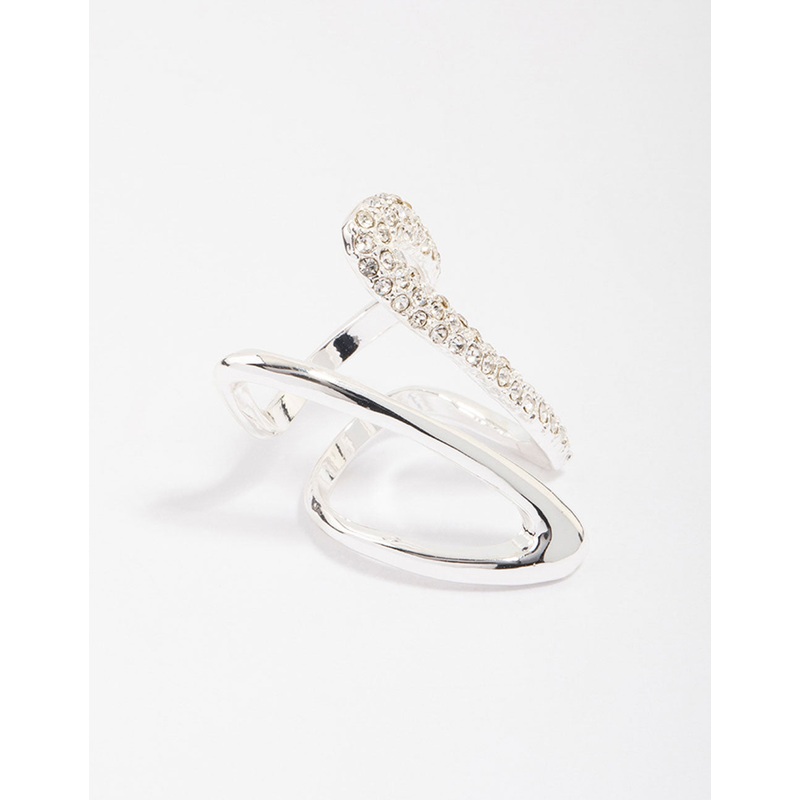 Silver Plated Bling Split Ring