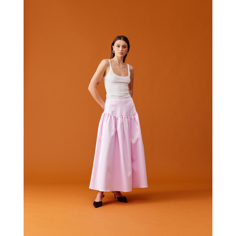 TRULLI SATIN SKIRT SOFT PINK|4|6|8|10|12|14|16|18|20