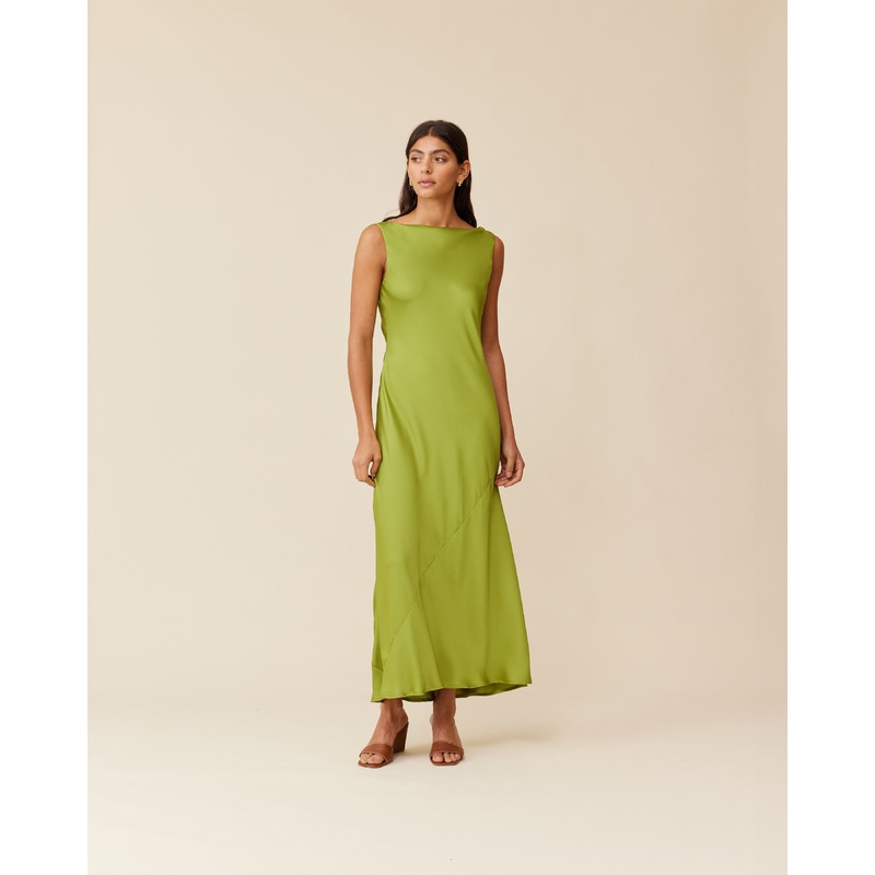 FIREBIRD COWL GOWN PEA GREEN|4|6|8|10|12|14|16|18|20
