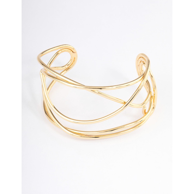 Gold Plated Organic Wire  Bangle