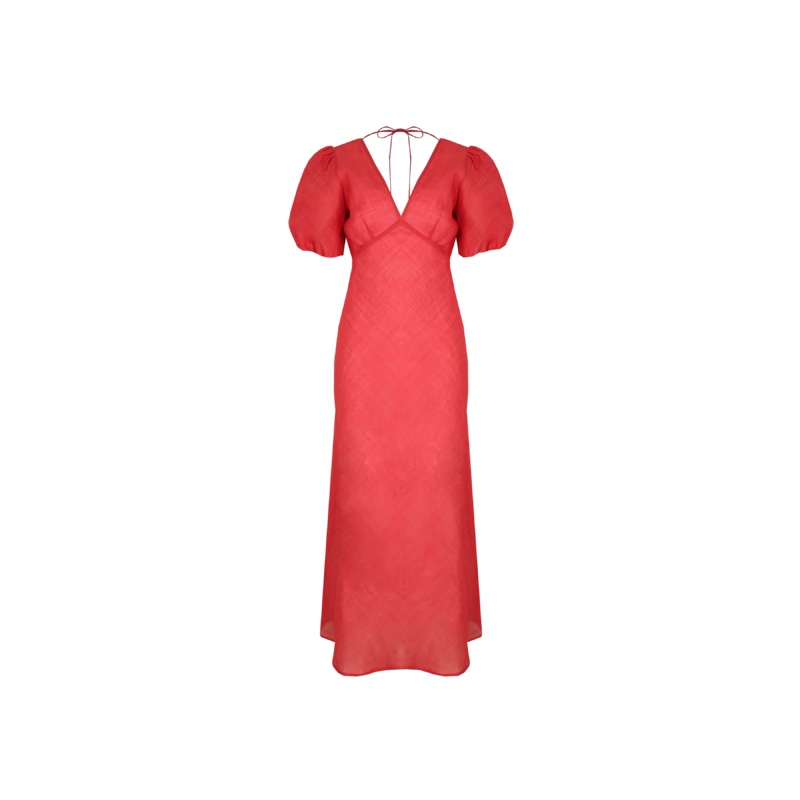 UMA RAMIE DRESS SANGRIA|6|8|10|12|14|16|18|20