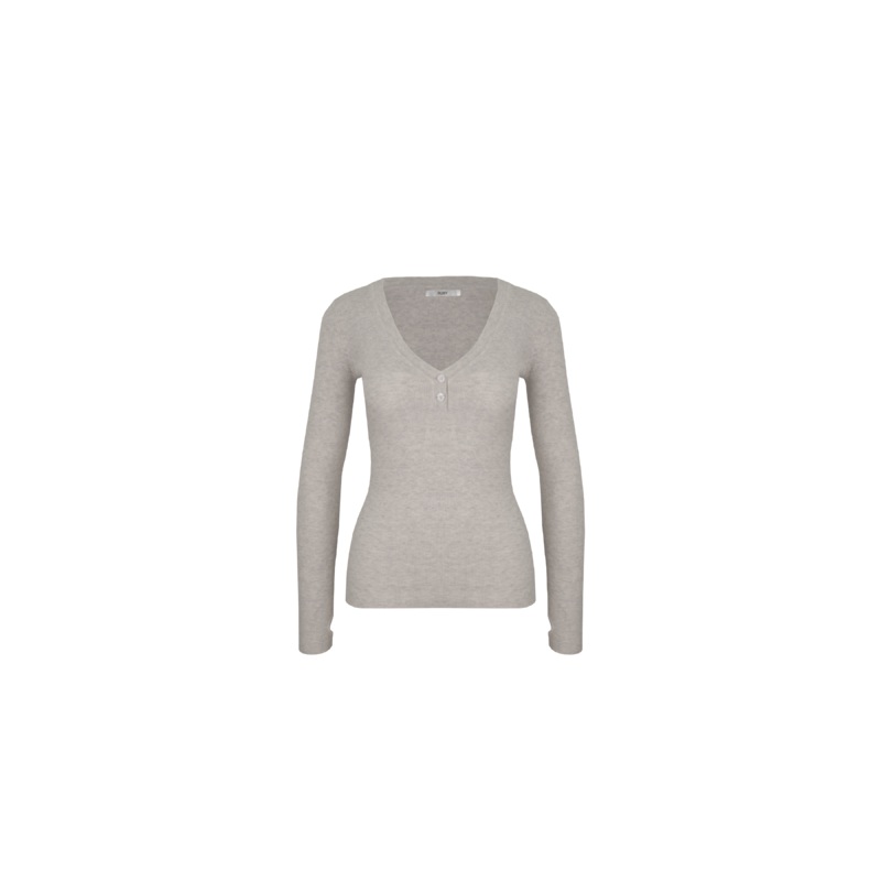 MILLA MERINO LONG SLEEVE GREY MARLE
