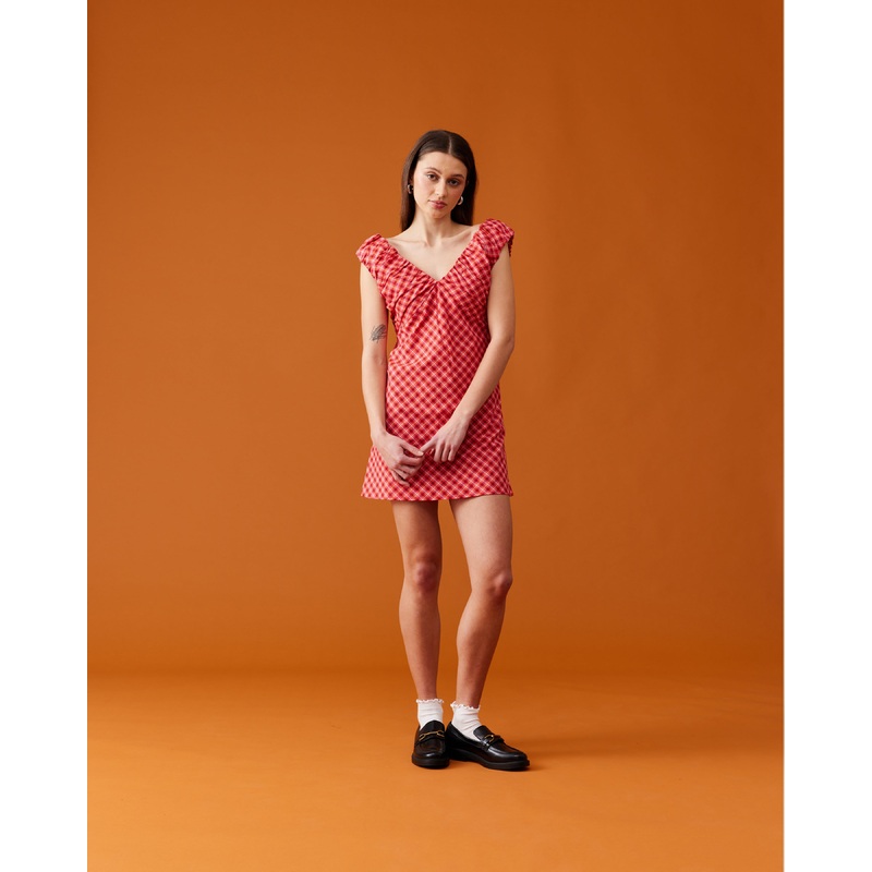 RAQUEL MINI DRESS RED TARTAN|4|6|8|10|12|14|16|18|20