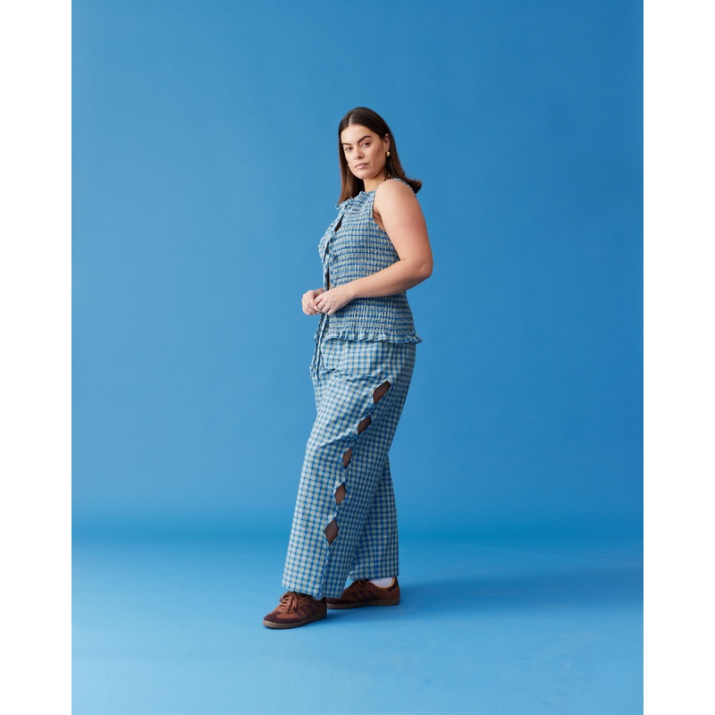 TRULLI PANT BLUE YELLOW CHECK|4|6|8|10|12|14|16|18|20