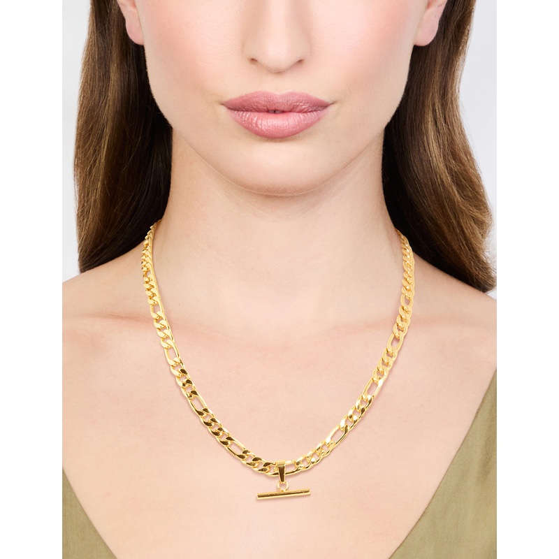 Waterproof Gold Plated Stainless Steel Chunky Fob Necklace