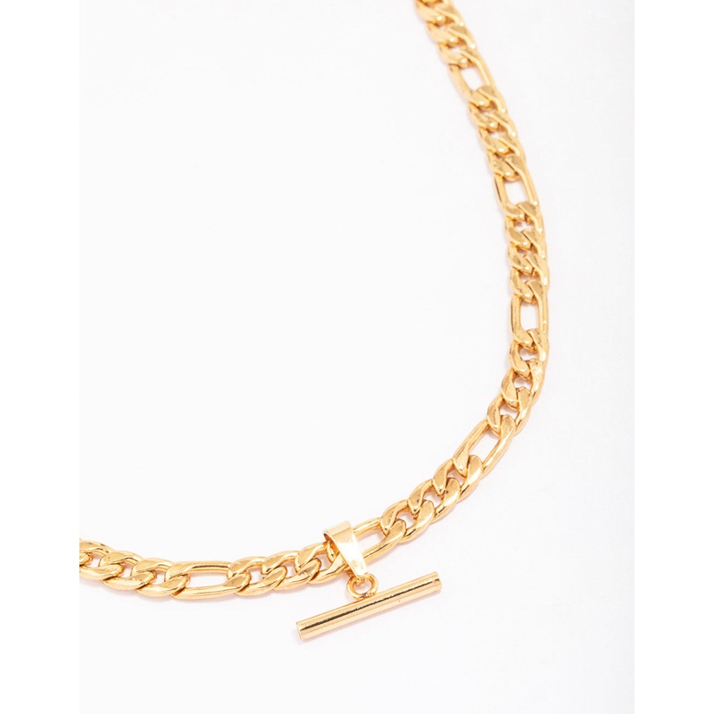 Waterproof Gold Plated Stainless Steel Chunky Fob Necklace