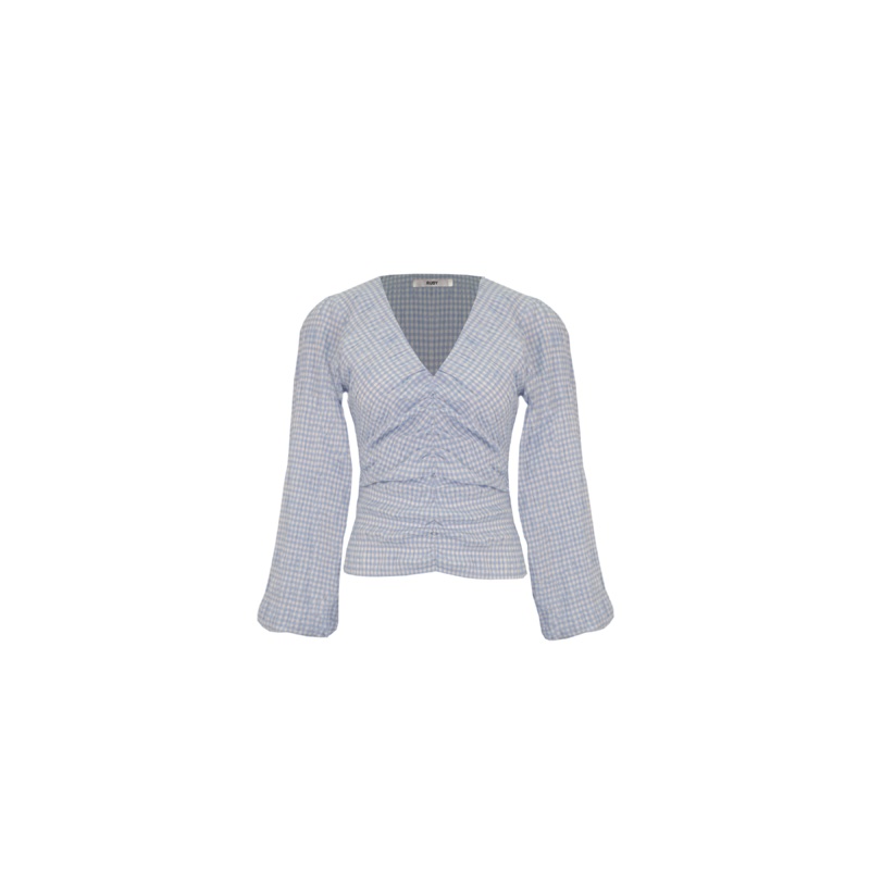 CANARY BLOUSE BLUE GINGHAM|4|6|8|10|12|14|16|18|20