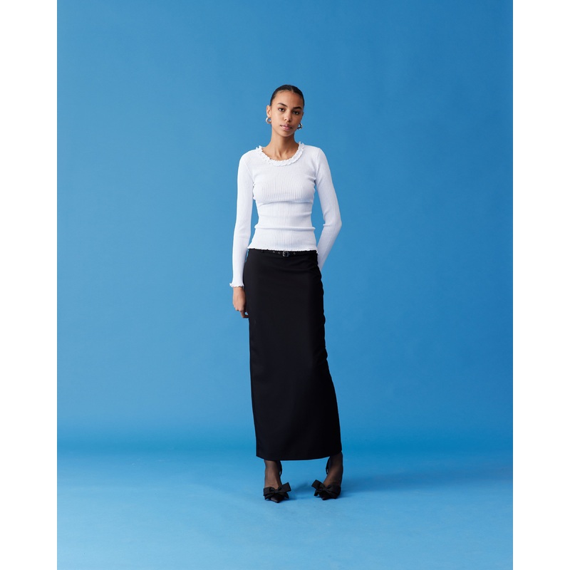 LOLLO CREW NECK LONG SLEEVE WHITE