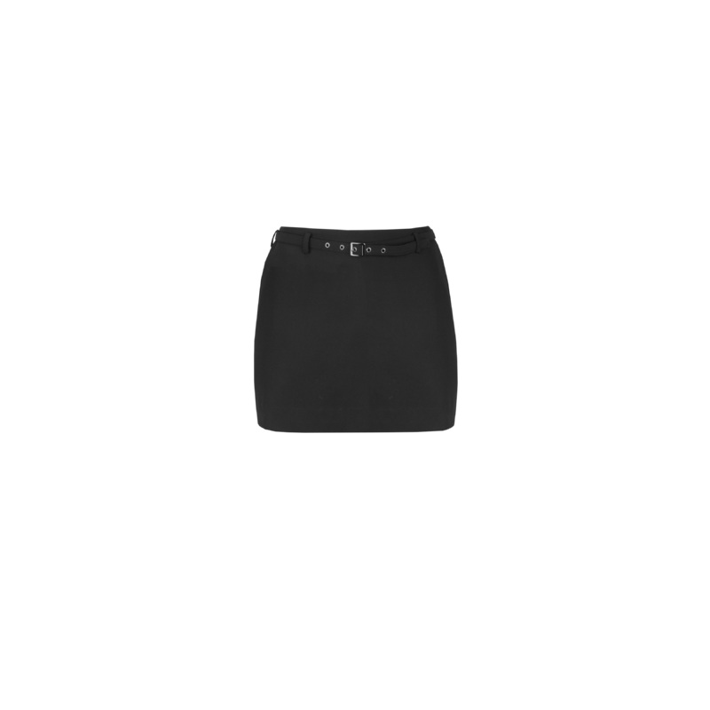 RUE BELTED MINI SKIRT BLACK|4|6|8|10|12|14|16|18|20