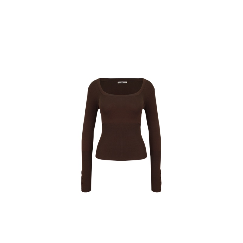 ANNA KNIT TOP CHOCOLATE|4|6|8|10|12|14|16|18|20