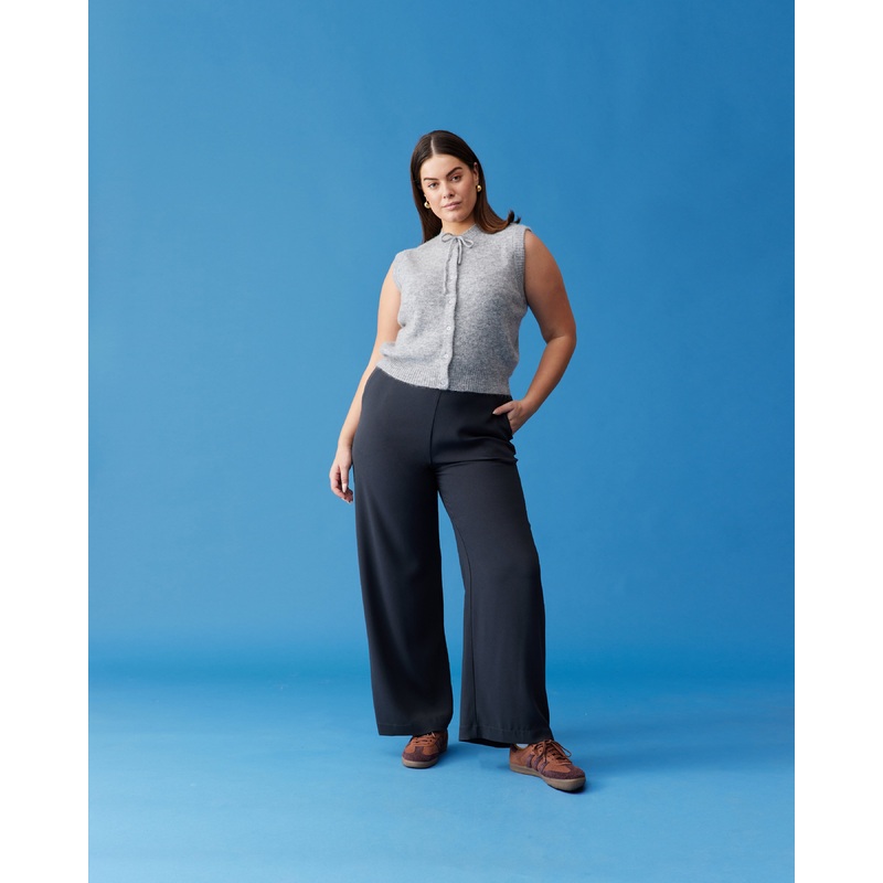 ANNIE VEST GREY MARLE|4|6|8|10|12|14|16|18|20