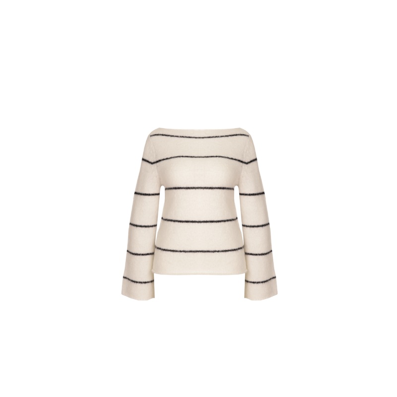 MILO SWEATER IVORY STRIPE|4|6|8|10|12|14|16|18|20