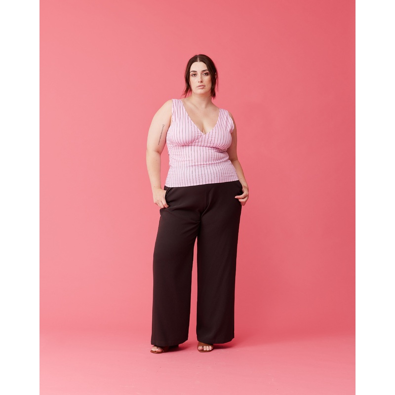 EDDIE TOP PINK RED STRIPE|4|6|8|10|12|14|16|18|20