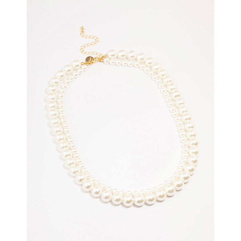 Gold Plated Freshwater Pearl Strand Necklace