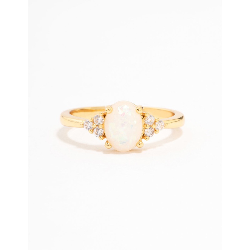 Gold Plated Mystical Oval Ring