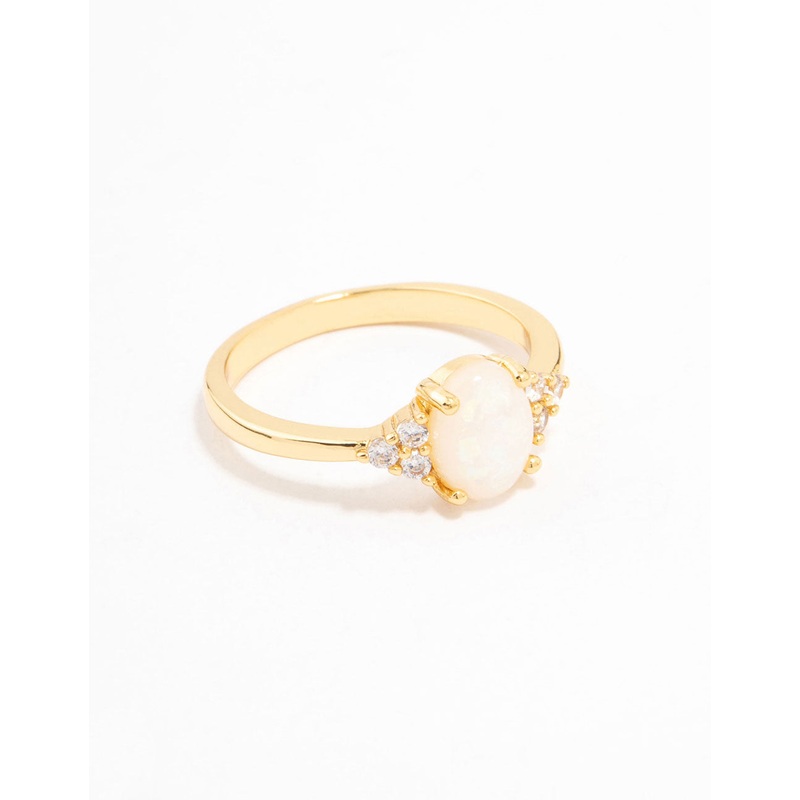 Gold Plated Mystical Oval Ring