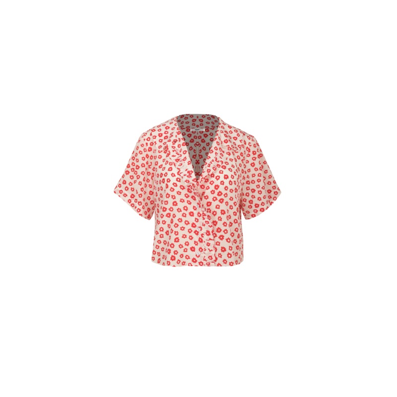 KAARINA SILK SHIRT RED DAISY|6|8|10|12|14|16