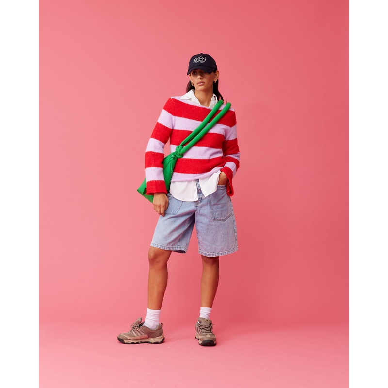 MILO SWEATER PINK CHERRY STRIPE