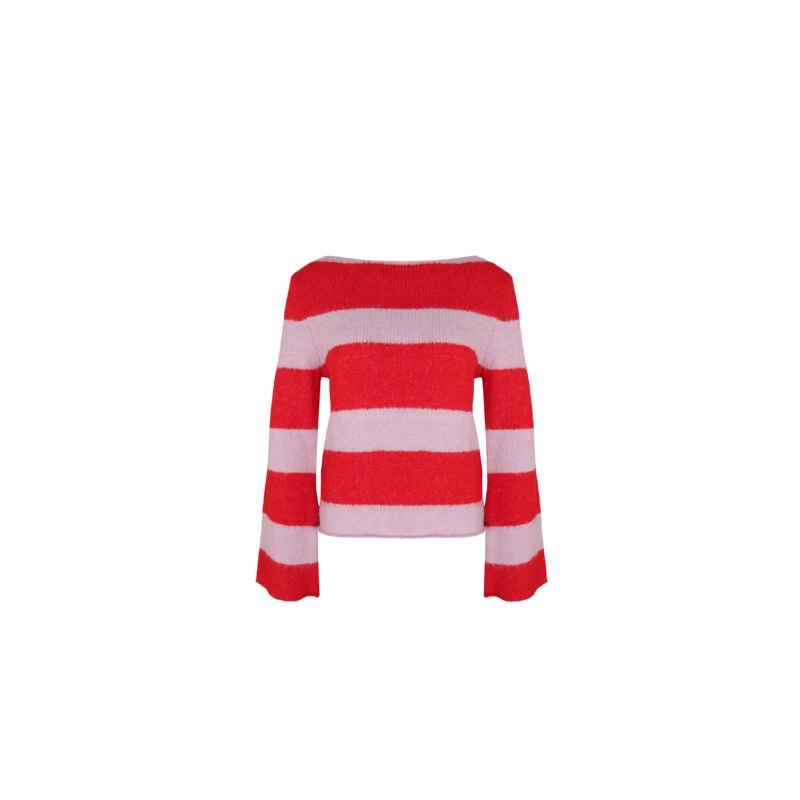 MILO SWEATER PINK CHERRY STRIPE