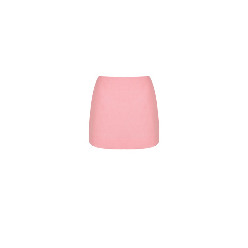 MORGAN LINEN MINI SKIRT  PINK|6|8|10|12|14|16|18|20