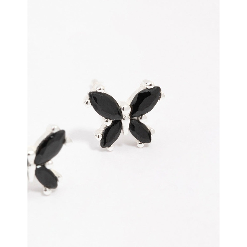 Sterling Silver Mini Butterfly Stud Earrings