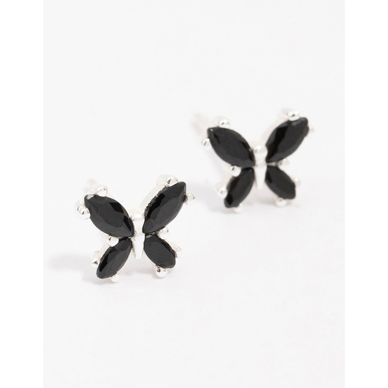 Sterling Silver Mini Butterfly Stud Earrings