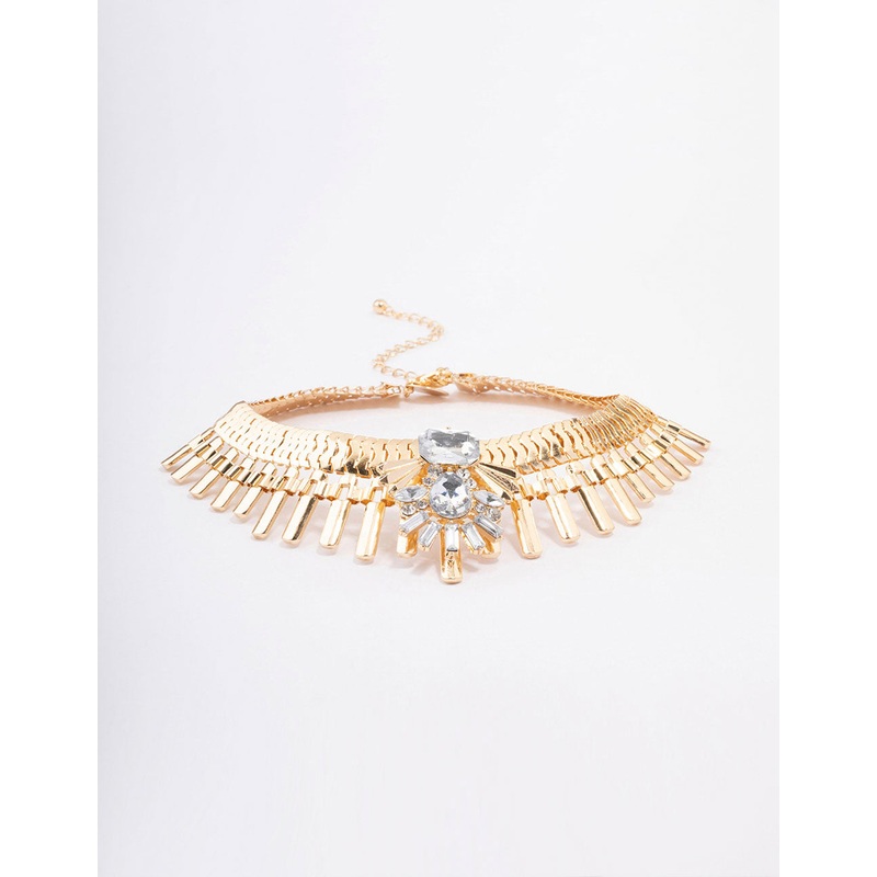 Gold Decorative Geometric Choker