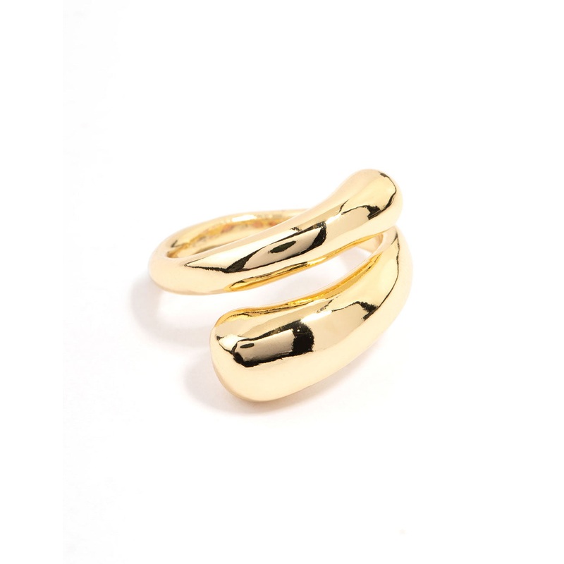 Slim Gold Plated Metal Wrapped Ring