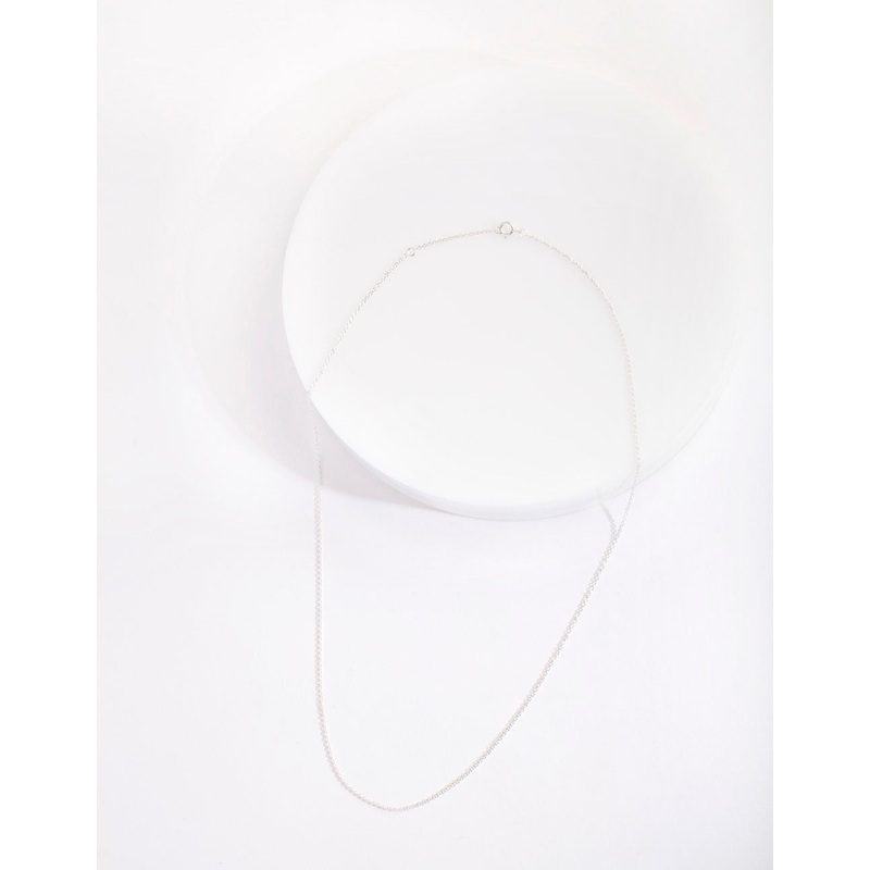 Sterling Silver 45cm Plain Chain Necklace
