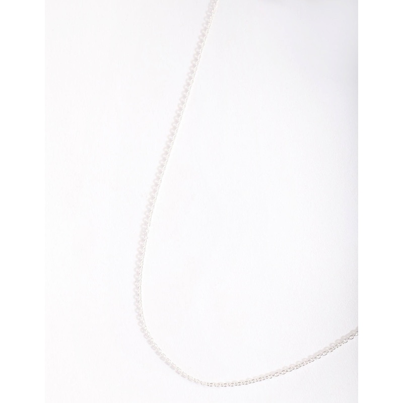 Sterling Silver 45cm Plain Chain Necklace