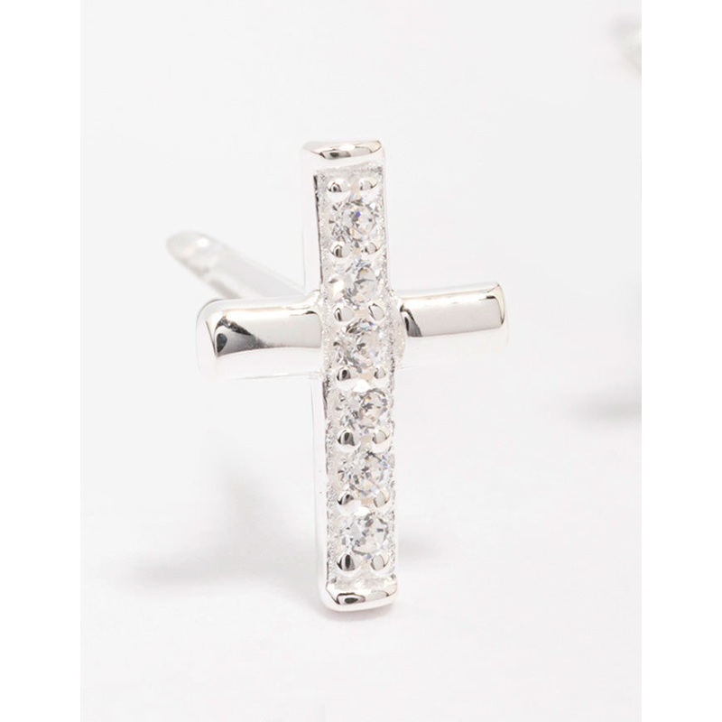 Sterling Silver Cubic Zirconia Stud Earrings