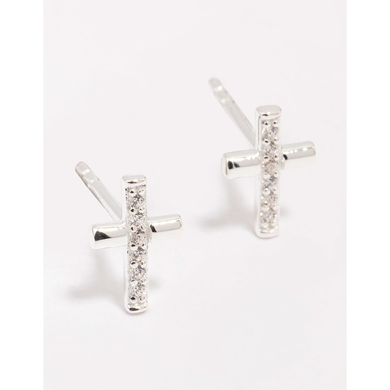 Sterling Silver Cubic Zirconia Stud Earrings