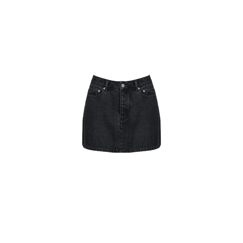 SUBLIME DENIM MINI SKIRT BLACK