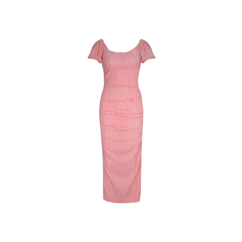 DELPHI GINGHAM DRESS CHERRY GINGHAM