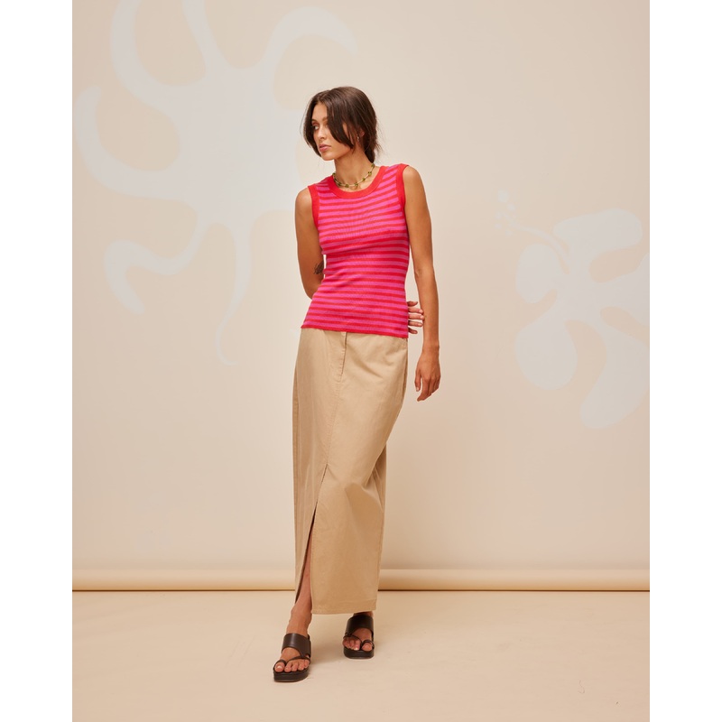 ESME TANK PINK RED STRIPE|4|6|8|10|12|14|16|18|20