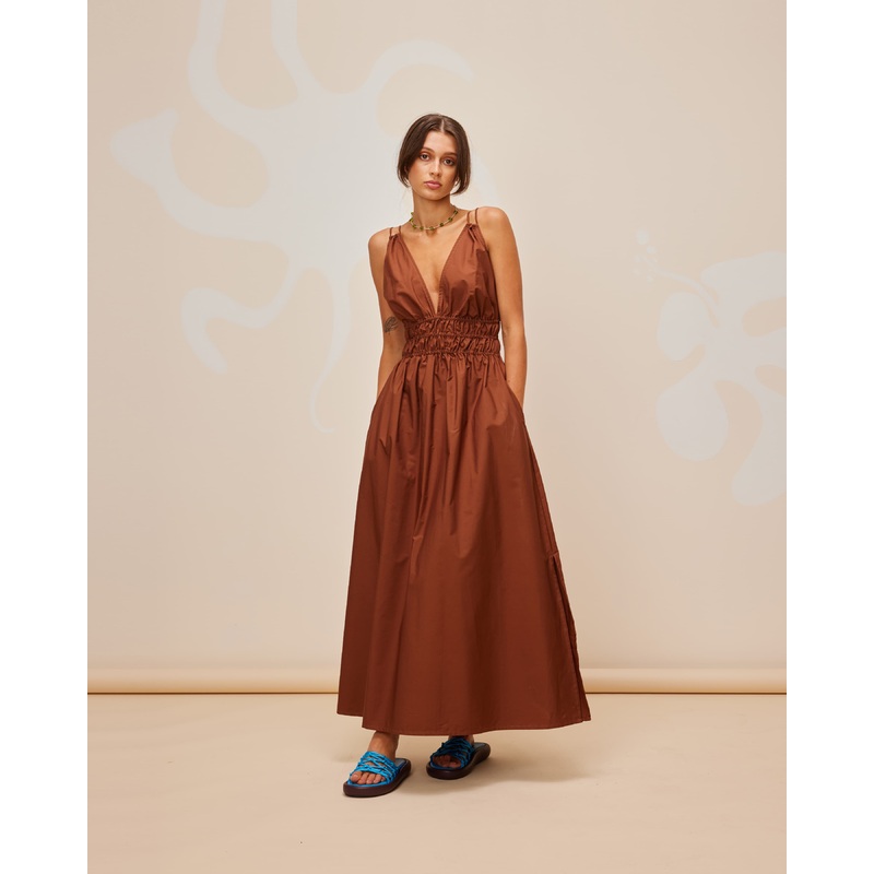 HERO MAXI DRESS CHOCOLATE|4|6|8|10|12|14|16|18|20