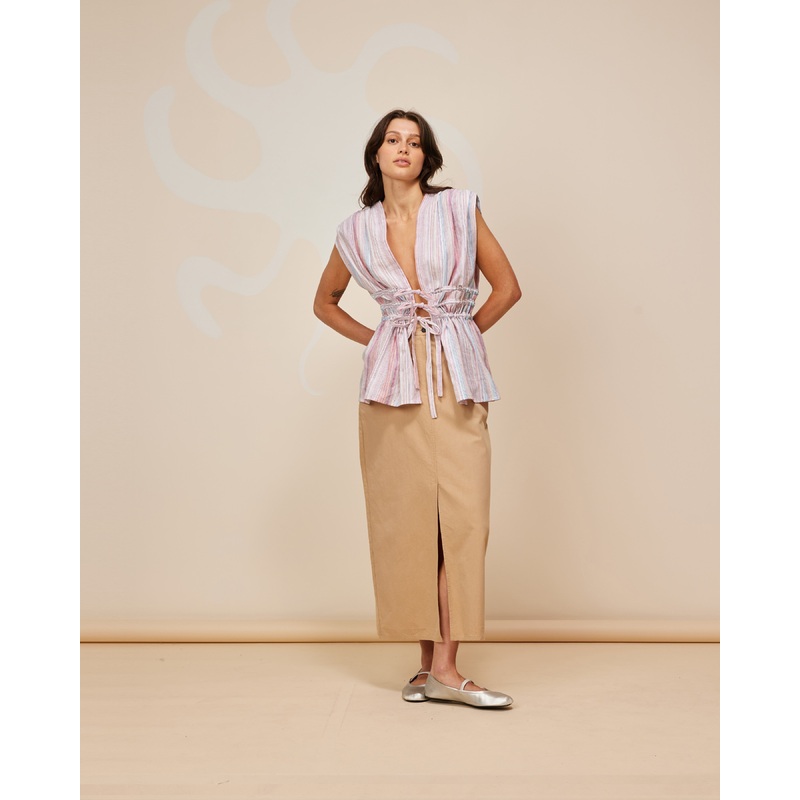 JEWEL TIE TOP MULTI STRIPE|4|6|8|10|12|14|16|18|20