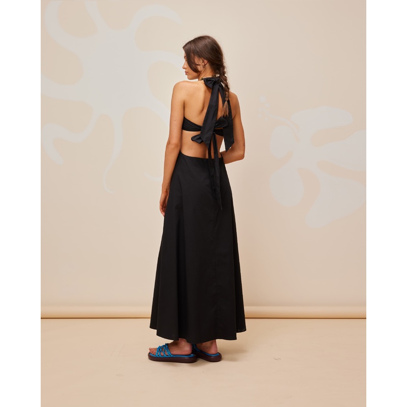JULES HALTER MAXI DRESS BLACK|4|6|8|10|12|14