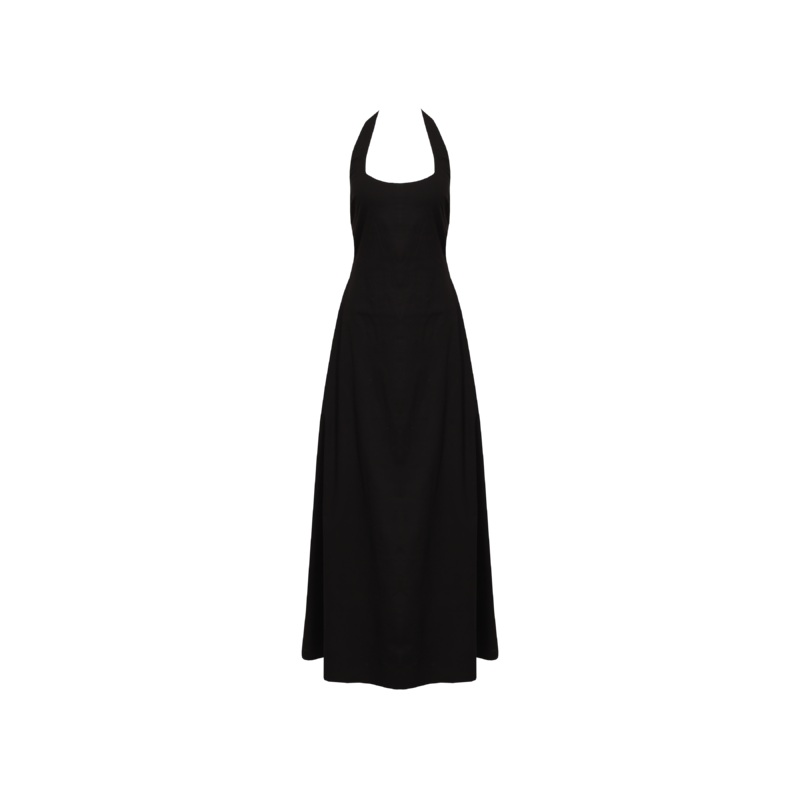 JULES HALTER MAXI DRESS BLACK|4|6|8|10|12|14