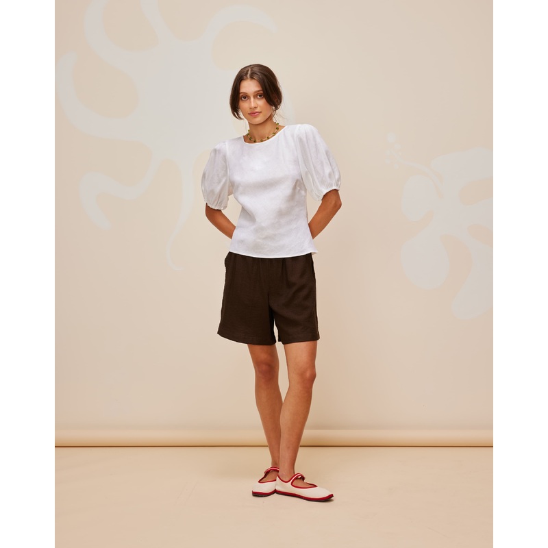 KENDALL LINEN TOP WHITE|6|8|10|12|14|16|18|20