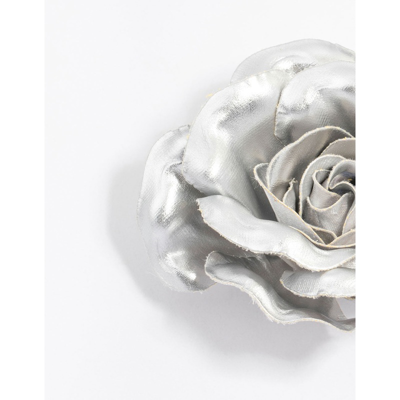 Large Metallic Flower Clip