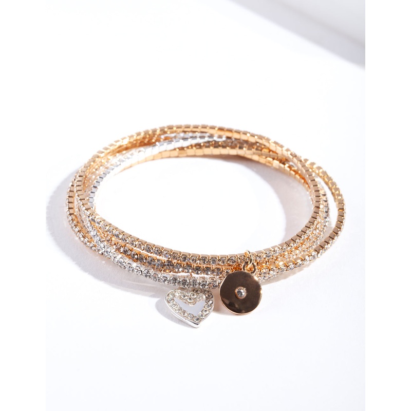 Mesh Diamante Bracelet 5-Pack
