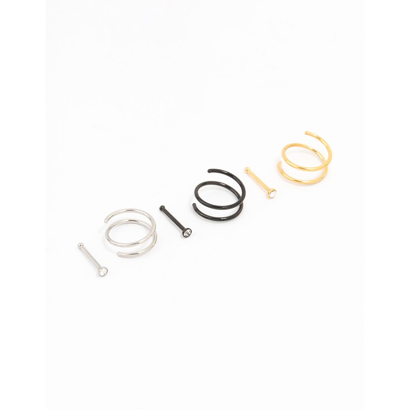 Mixed Metals Spiral Nose 6-Pack