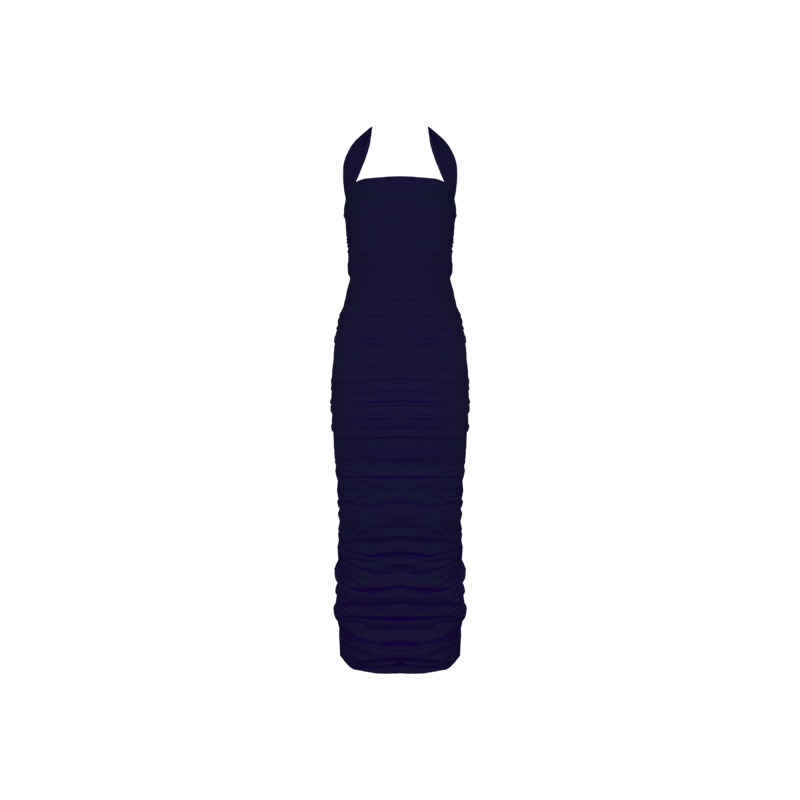 ARIEL HALTER DRESS NAVY|4|6|8|10|12|14|16|18|20