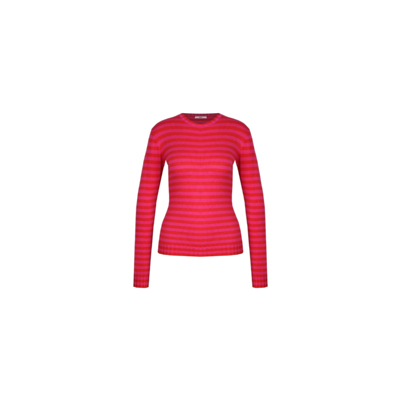 ESME LONG SLEEVE PINK RED STRIPE
