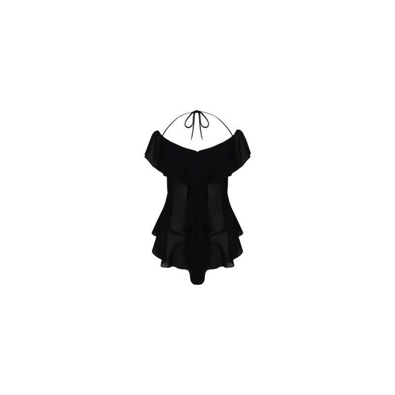 SENSE RUFFLE TOP BLACK|4|6|8|10|12|14|16|18|20