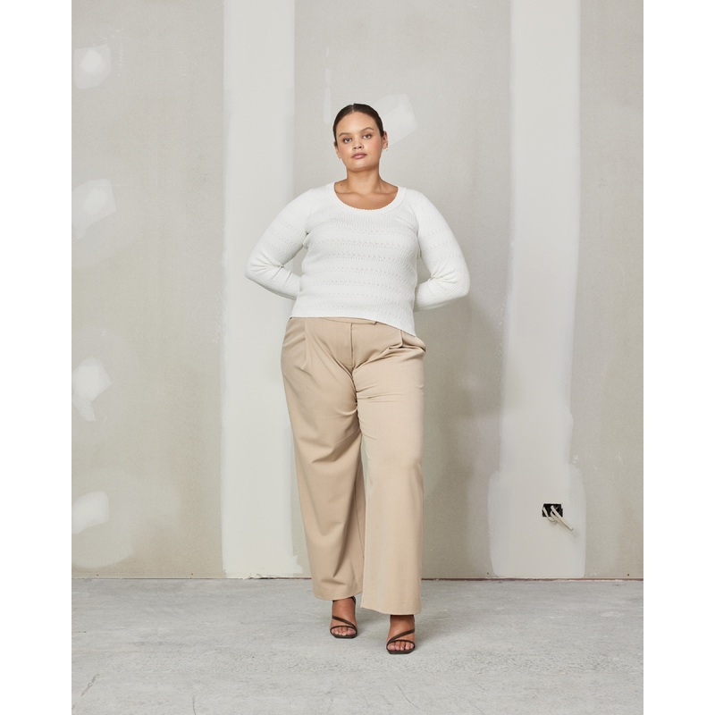 VANYA LONG SLEEVE CREAM|4|6|8|10|12|14|16|18|20