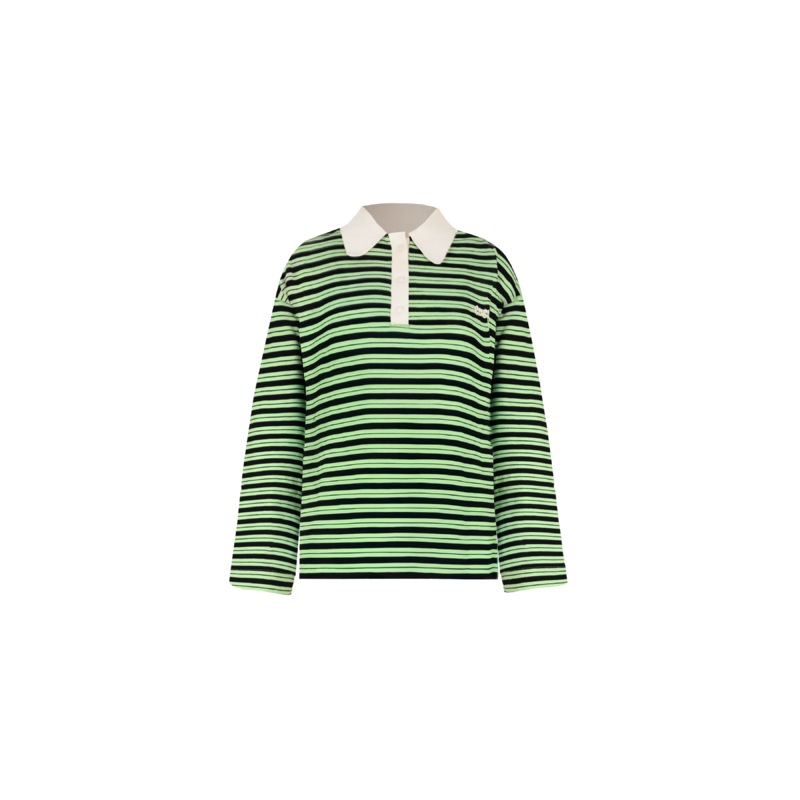 BRADY POLO GREEN BLACK STRIPE|6|8|10|12|14|16|18|20|22